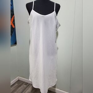 Nanette Lepore White Satin Slip Dress Chemise Y2K Bridal Lingerie Minimalist 8